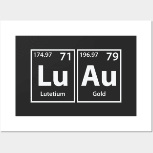 Luau (Lu-Au) Periodic Elements Spelling Posters and Art